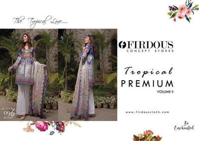 Firdous Lawn Dresses - Embroidered Lawn Dupatta - Replica - Unstitched