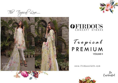 Firdous Lawn Dresses - Embroidered Lawn Dupatta - Replica - Unstitched