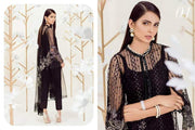 Party Wear Chiffon Dresses - Embroidered Net Dupatta - Replica - Unstitched