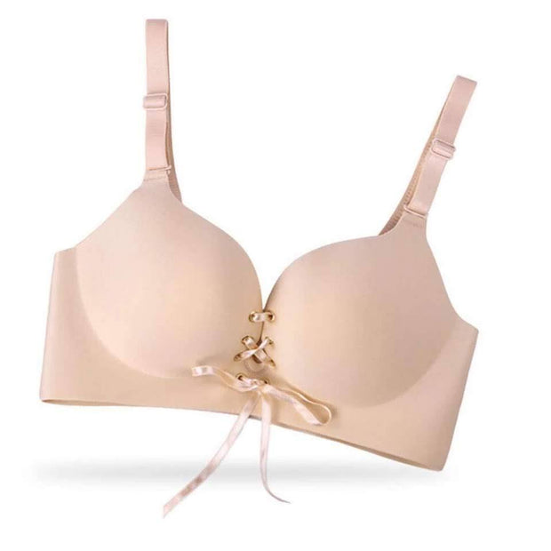 Lace Skin Push Up Figure Maintain Bra - Wide Strip - Double Padded Bra
