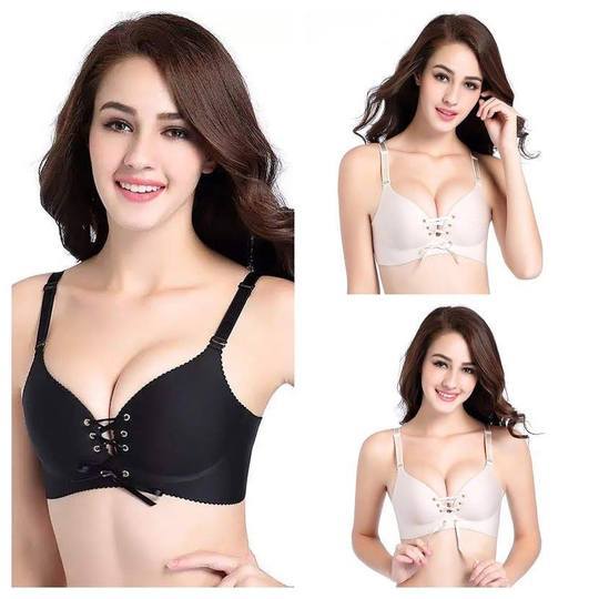 Sexy Push Up Bra For Figure Maintain - Wide Strip - Black Double Padded Bra