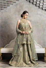 Zara Shahjahan Mysoori Dresses - Embroidered Net Dupatta - Replica - Unstitched