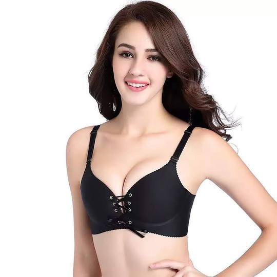 Sexy Push Up Bra For Figure Maintain - Wide Strip - Black Double Padded Bra