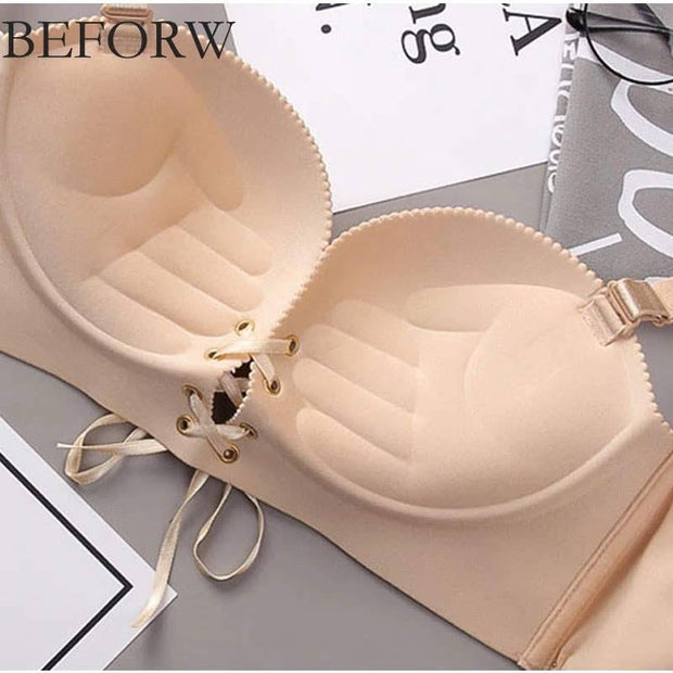 Sexy Push Up Figure Maintain Bra - Wide Strip - Skin Double Padded Bra