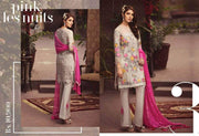 Serene Chiffon Dresses - Embroidered Chiffon Dupatta - Replica - Unstitched