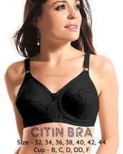 Citin Bra - Flourish - Sky Blue Bra - Non Padded & Non Wired Bra - Minimizer Bra