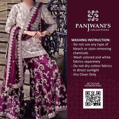 Party Wear Chiffon Dresses - Embroidered Chiffon Dupatta - Replica - Unstitched