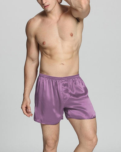 Violet Color Silk Satin Boxer For Men's - Sb01-Vlt