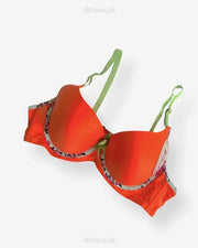 Women Push Up Underwire Smoothing Bra - Orange - 678