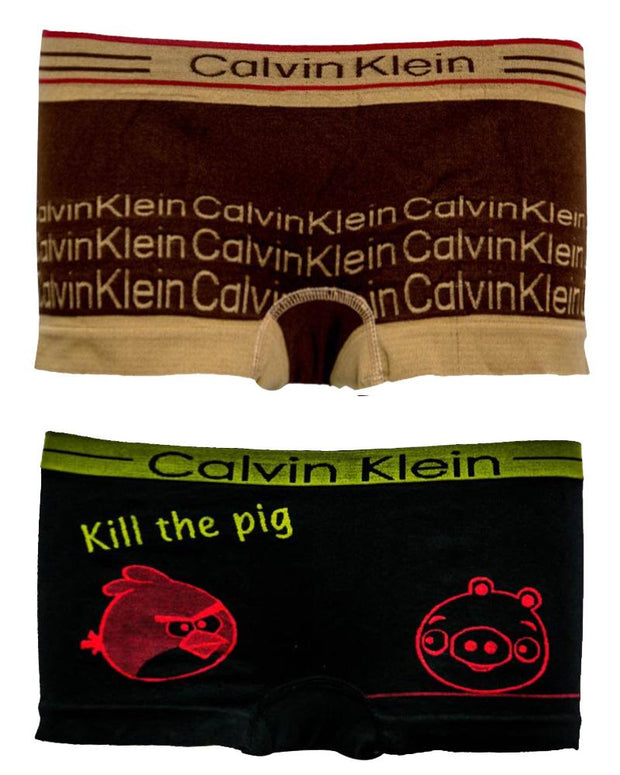 Pack Of 2 Stylish Ladies Boxer Panties - Designed Panty