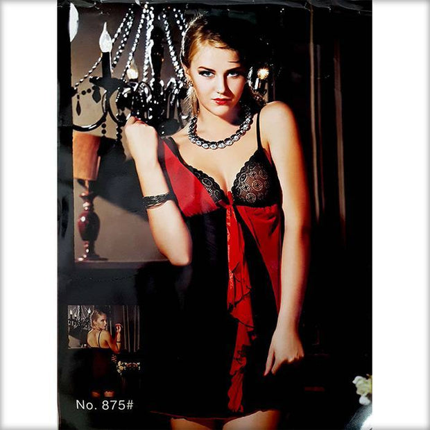 Black & Red Killer Nighty - Honeymoon Nighty - Nighty - diKHAWA Online Shopping in Pakistan