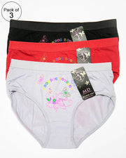 Pack of 3 Soft Cotton Panty – AF-101 – Mix Designs