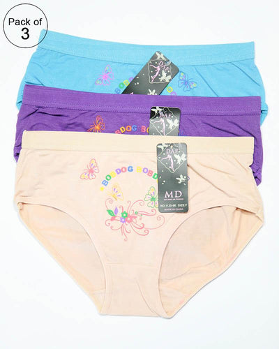 Pack of 3 Soft Cotton Panty – AF-101 – Mix Designs