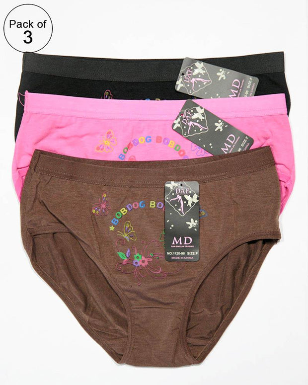 Pack of 3 Soft Cotton Panty – AF-101 – Mix Designs