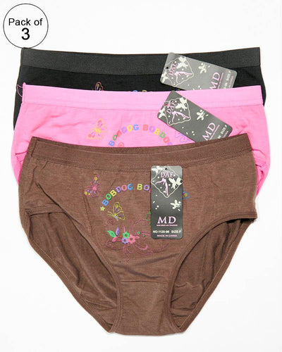 Pack of 3 Soft Cotton Panty – AF-101 – Mix Designs