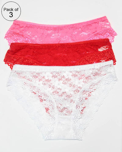 Pack of 3 Net Panty – AF-102 – Mix Colors