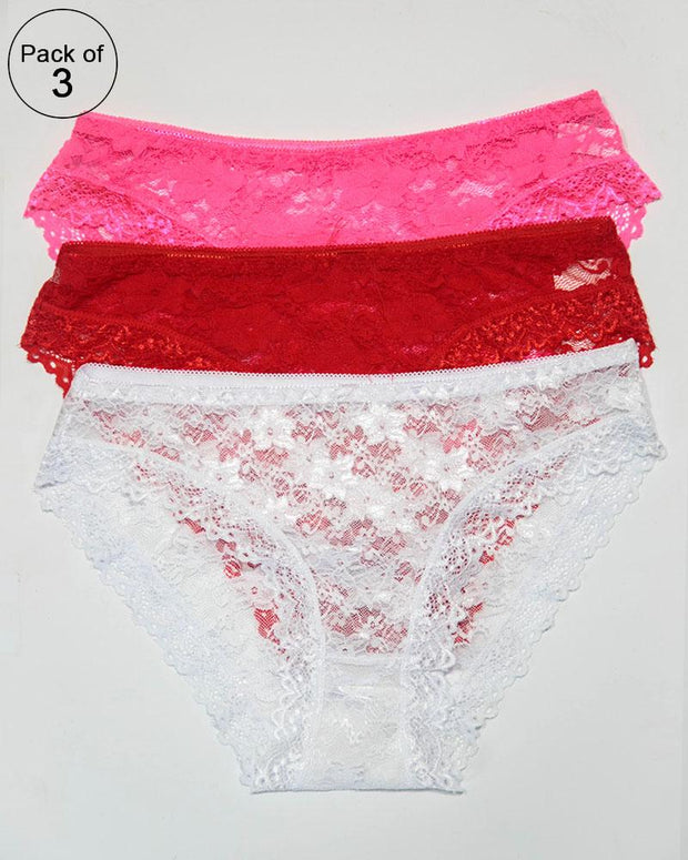 Pack of 3 Net Panty – AF-102 – Mix Colors