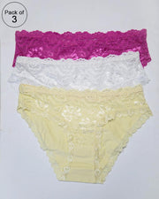 Pack of 3 Cotton Net Panty – AF-103 – Mix Colors