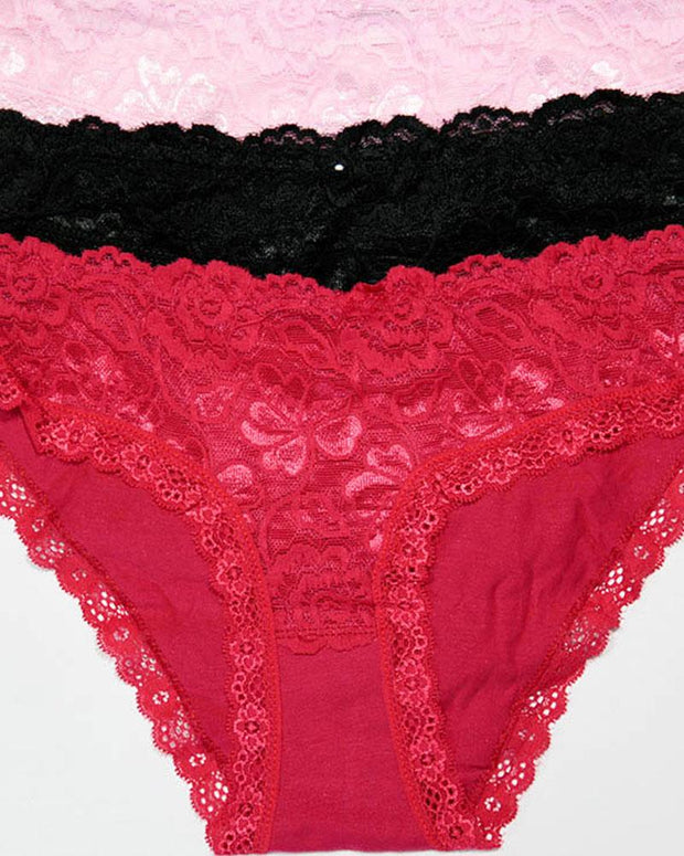 Pack of 3 Cotton Net Panty – AF-103 – Mix Colors