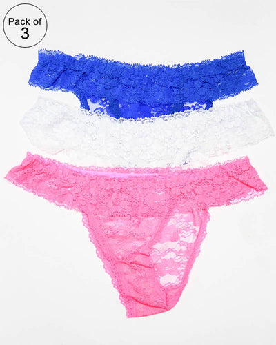 Pack of 3 Womens Bikini Underwear Breathable Cotton Panties – AF-108 – Mix Colors