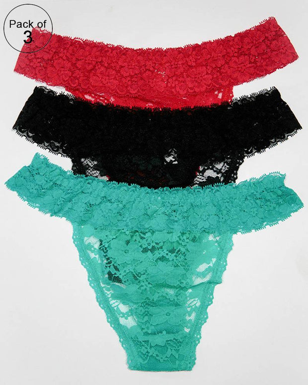 Pack of 3 Womens Bikini Underwear Breathable Cotton Panties – AF-108 – Mix Colors