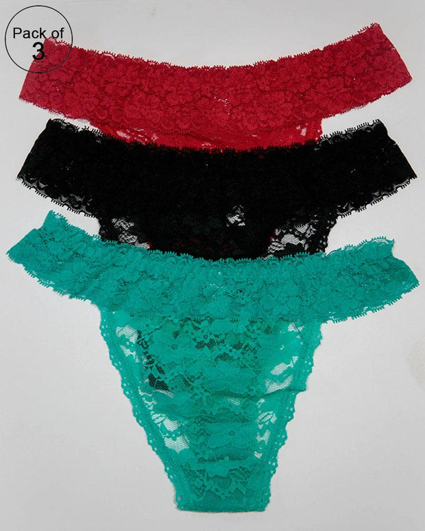 Pack of 3 Womens Bikini Underwear Breathable Cotton Panties – AF-108 – Mix Colors
