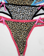 Pack of 3 Womens Thong Underwear Panties – AF-109 – Mix Colors