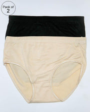 Pack of 2 Women Soft Cotton Brief – AF-112 – Mix Colors