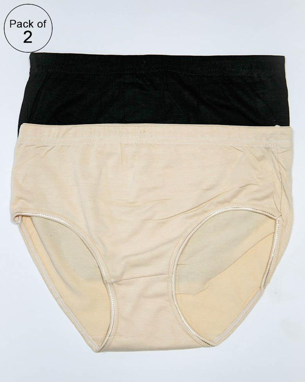 Pack of 2 Women Soft Cotton Brief – AF-112 – Mix Colors