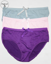 Pack of 3 Women Soft Cotton Brief Panty – AF-114 – Mix Colors