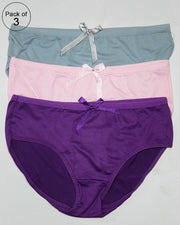 Pack of 3 Women Soft Cotton Brief Panty – AF-114 – Mix Colors