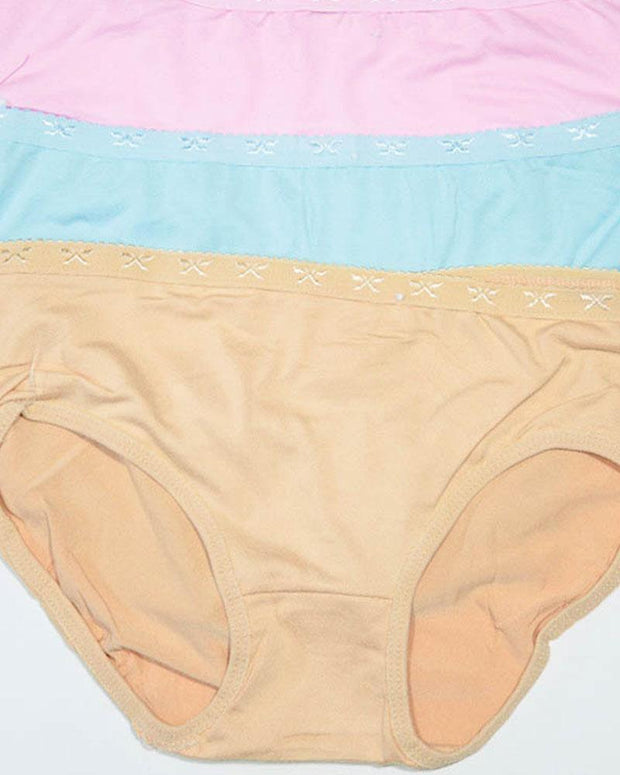 Pack of 3 Women Soft Cotton Plain Panty – AF-115 – Mix Colors