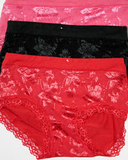 Pack of 3 Womens Underwear Hipster Elastic Panties – AF-116 – Mix Colors