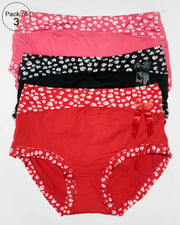 Pack of 3 Womens Cotton Printed Panties – AF-117 – Mix Colors