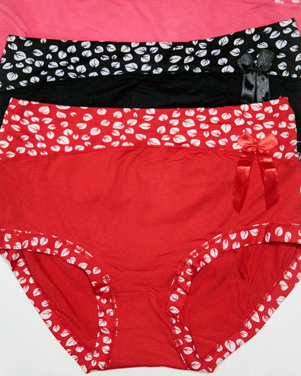 Pack of 3 Womens Cotton Printed Panties – AF-117 – Mix Colors