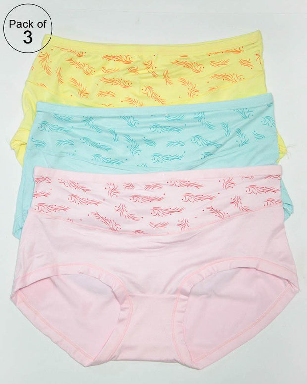 Pack of 3 Womens Printed Panties – AF-120 – Mix Colors
