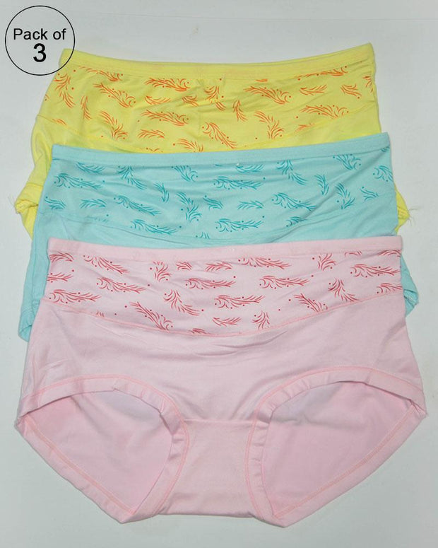 Pack of 3 Womens Printed Panties – AF-120 – Mix Colors