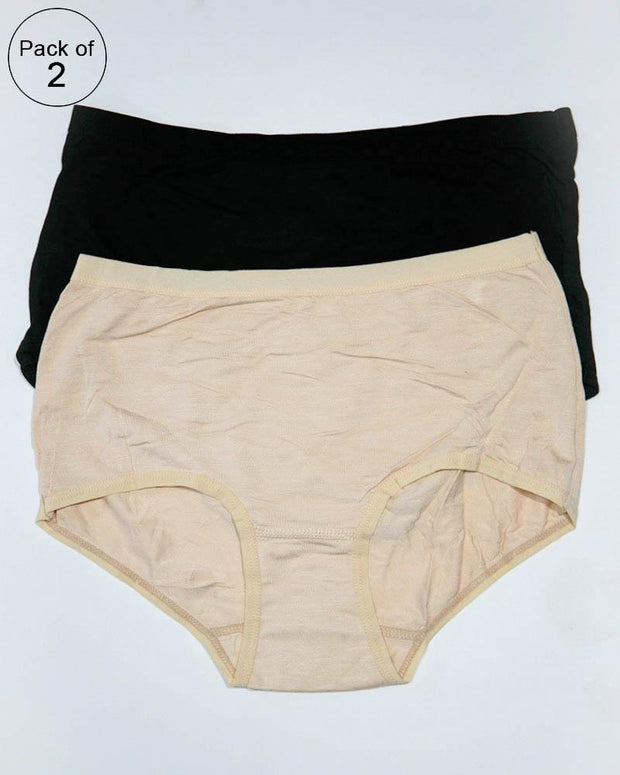 Pack of 2 Womens Plain Panties – AF-121 – Mix Colors