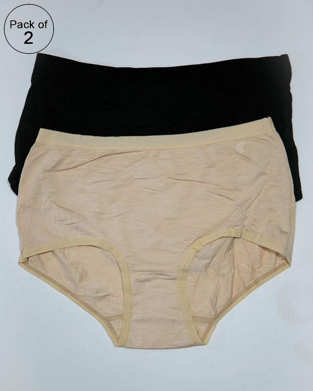 Pack of 2 Womens Plain Panties – AF-121 – Mix Colors