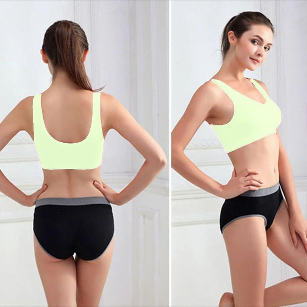 Stretchable Sports Bra - Aire Bra - 2B-102 - Light Green - Bras - diKHAWA Online Shopping in Pakistan