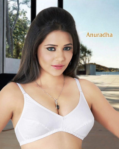 Tulip - Anuradha Cotton Bra - White