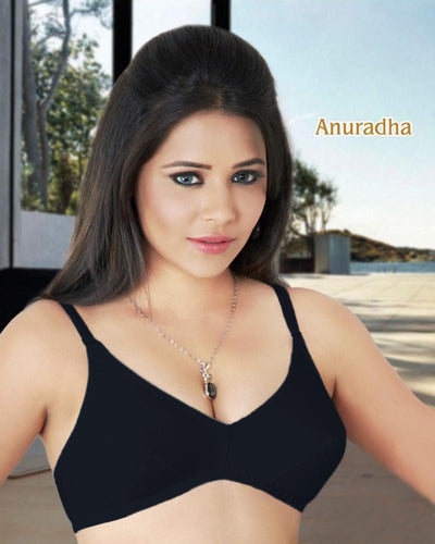 Tulip - Anuradha Cotton Bra - Black