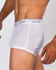 BigBen - Ribbed Underwear For Men - Top Elastic - White Underwear - Boxers - diKHAWA Online Shopping in Pakistan