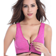 Zip Up Wirefree Sports Bra - Branded Sports Bra - Bras - diKHAWA Online Shopping in Pakistan