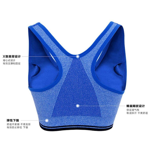 Zip Up Wirefree Sports Bra - Branded Sports Bra - Bras - diKHAWA Online Shopping in Pakistan