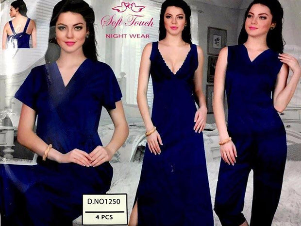 Hot Newly Wed Bridals Nighty Sets - 1250 - 4 Pieces Nighty Sets - Nighty Sets - diKHAWA Online Shopping in Pakistan