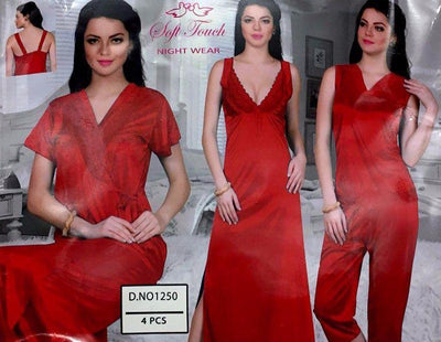 Hot Newly Wed Bridals And Honeymoon Nighty Sets - 1250 - 4 Pieces Nighty Sets - Nighty Sets - diKHAWA Online Shopping in Pakistan