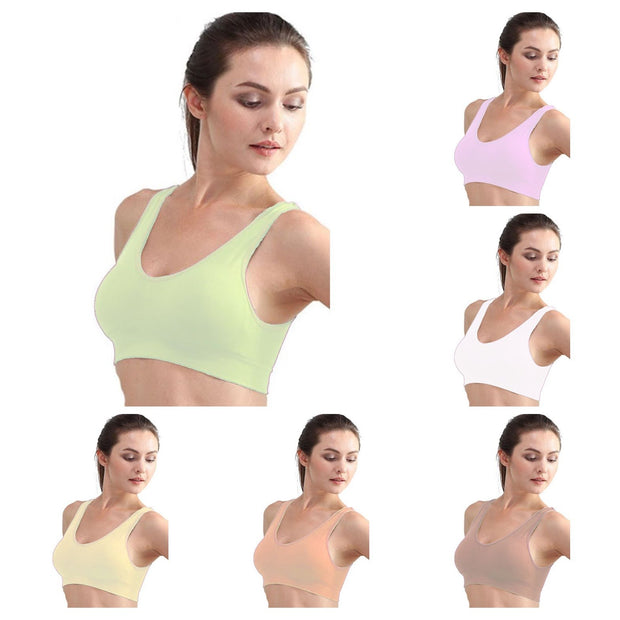 Pack of 3 Air Bra in Pakistan - Mix Colours - Non Wired & Single Padded - 2B-122 - Bras - diKHAWA Online Shopping in Pakistan