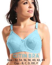 Citin Bra - Flourish - Pink Bra - Non Padded & Non Wired Bra - Minimizer Bra