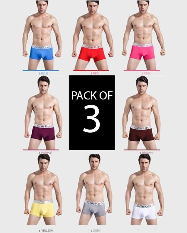 Pack of 3 - Ck Mens Boxers - Colourful - Breathable Mens Boxers